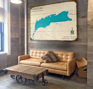 Holland Lake, Montana - Wood & Metal Wall Art Wood & Metal Wall Art Lake Art