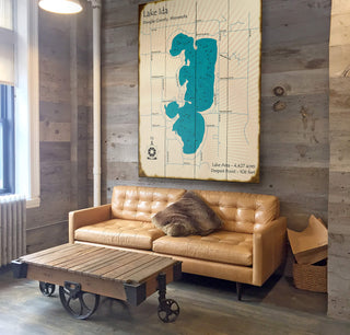 Lake Ida, Douglas County, Minnesota - Wood & Metal Wall Art Wood & Metal Wall Art Lake Art