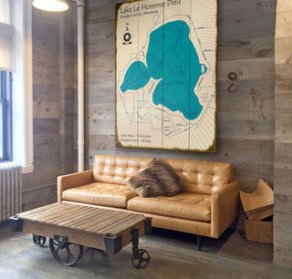 Lake Le Homme Dieu, Douglas County, Minnesota - Wood & Metal Wall Art Wood & Metal Wall Art Lake Art