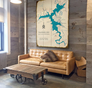 Nantahala Lake, North Carolina - Wood & Metal Wall Art Wood & Metal Wall Art Lake Art