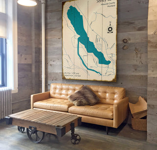 Seeley Lake, Missoula County, Montana - Wood & Metal Wall Art Wood & Metal Wall Art Lake Art