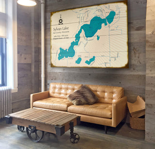 Sylvan Lake Cass County Minnesota - Wood & Metal Wall Art