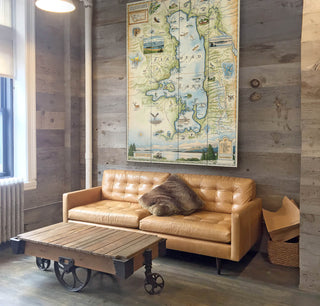 Flathead Lake Xplorer Map - Wood & Metal Wall Art Wood & Metal Wall Art Xplorer Maps