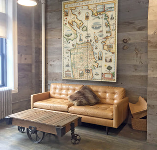 San Francisco Bay Xplorer Map - Wood & Metal Wall Art Wood & Metal Wall Art Xplorer Maps