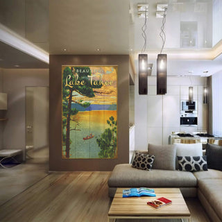 Beautiful Lake with Canoe - Wood & Metal Wall Art Wood & Metal Wall Art Meissenburg Designs